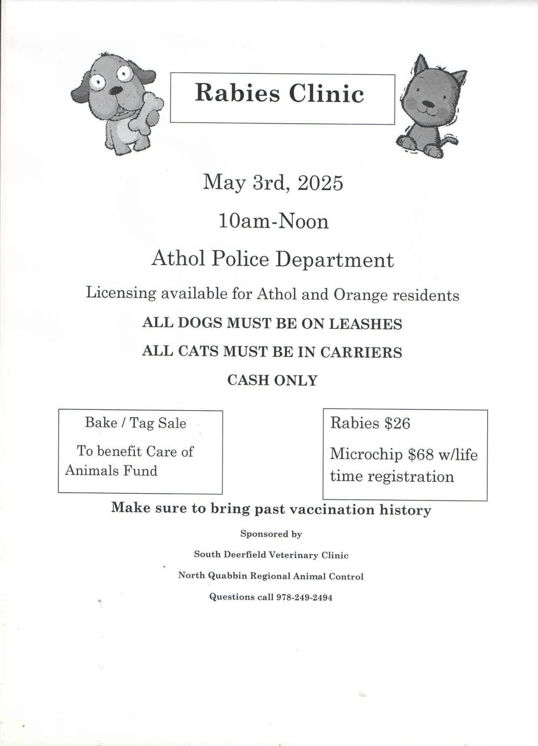 2025 May 3 Rabies Clinic